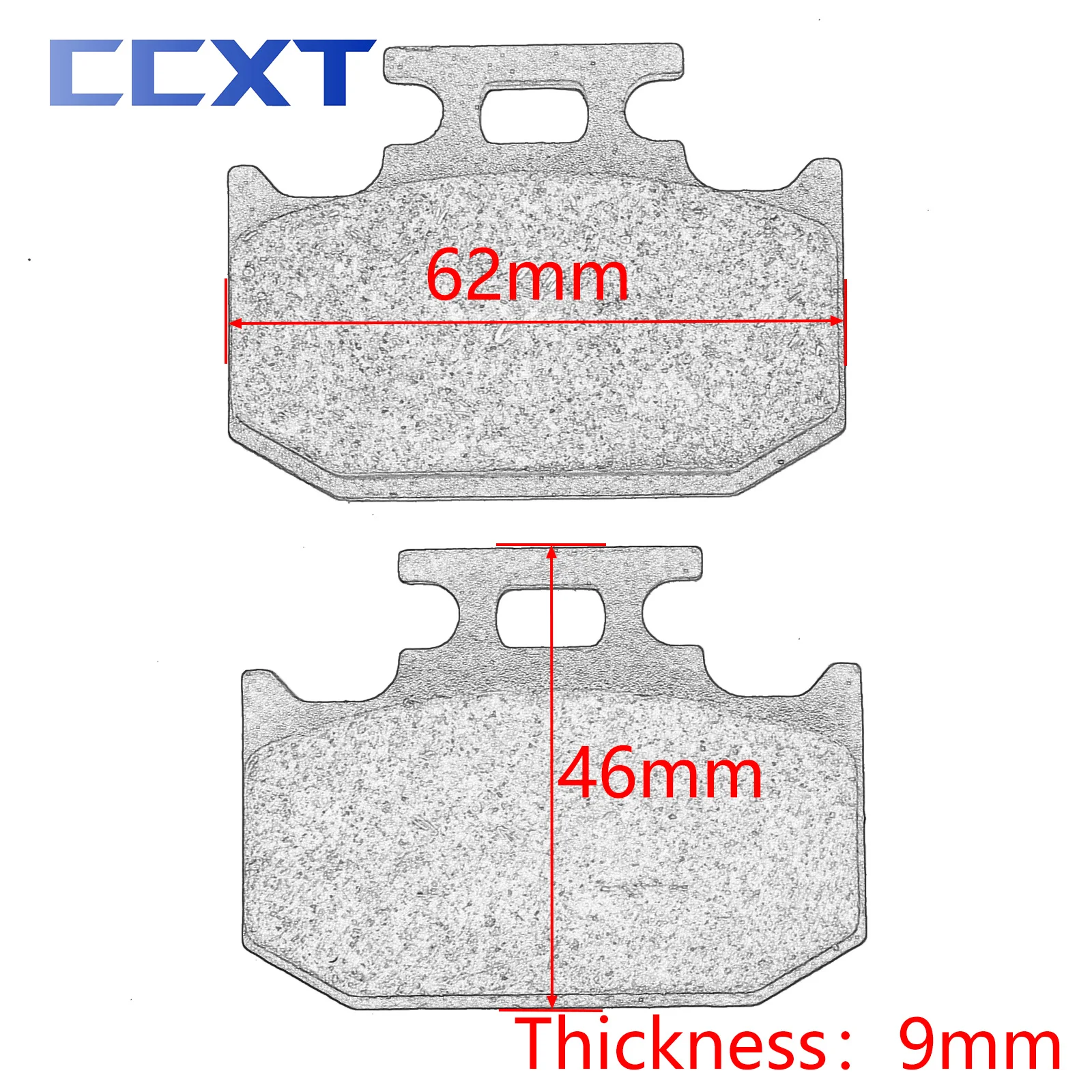 Задние тормозные колодки из металлических и латунных сплавов для мотоцикла BUSUER