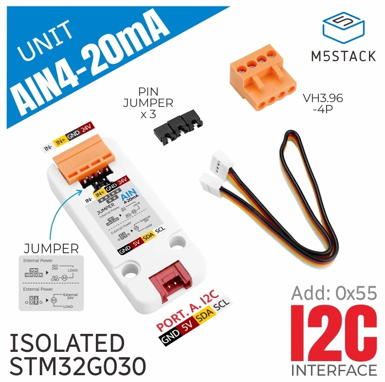 Блок измерения параметров аналогового тока M5Stack