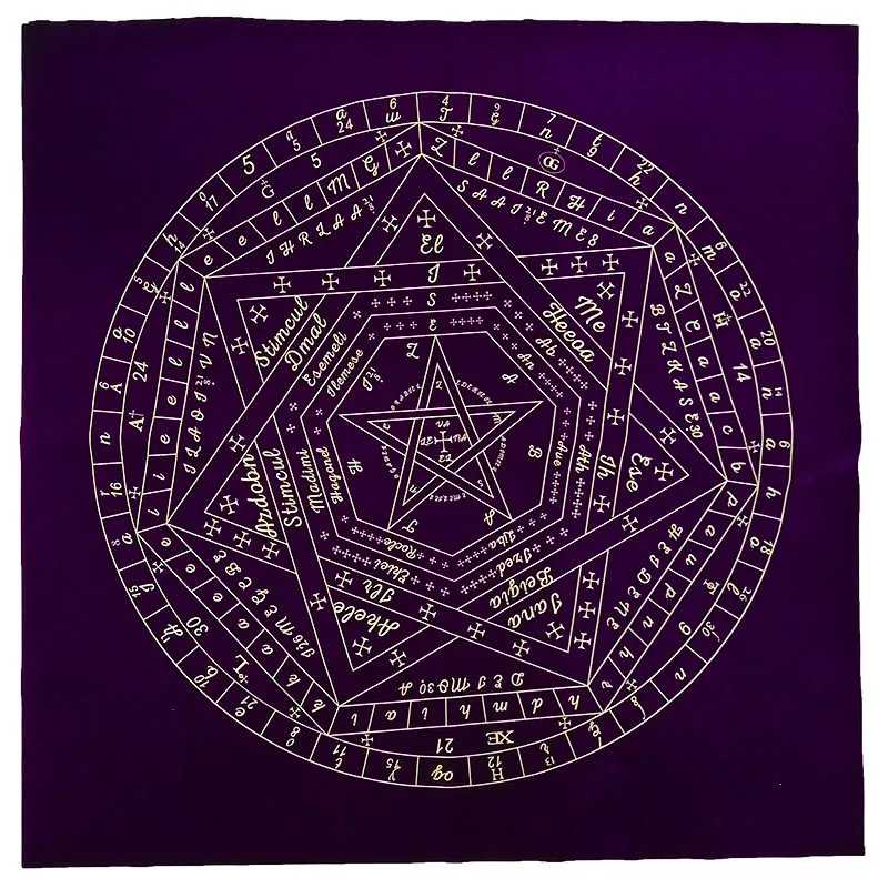 

Sigillum Dei Aemeth Altar Velvet Tarot Tablecloth Astrology Play Mat Flannel Oracle Tablecloth Fate Divination