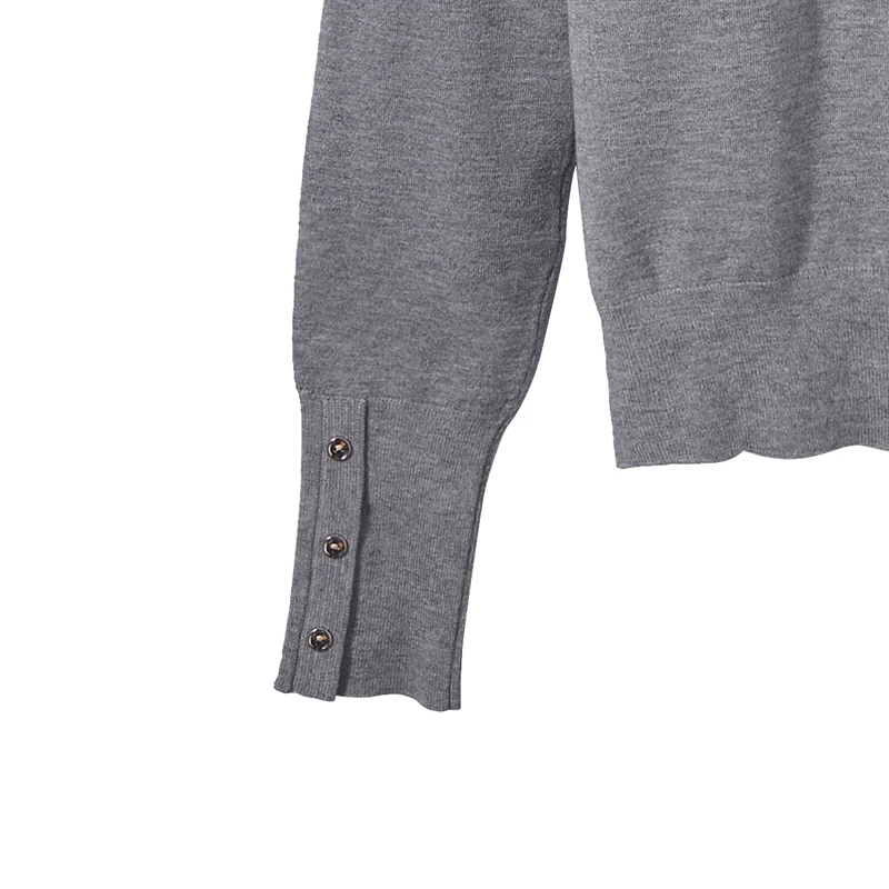 Hot Air 2024 новые зимние женские простые вязаные универсальные рубашки с полувысоким