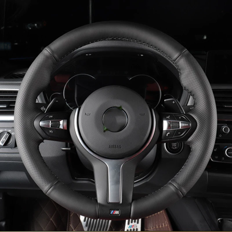 

Special Handmade Car Steering Wheel Cover For BMW M 1 Series 2015-2018 3 Series 2013-2018 X5 2014-2018 X6 2015-2019 X2 2020