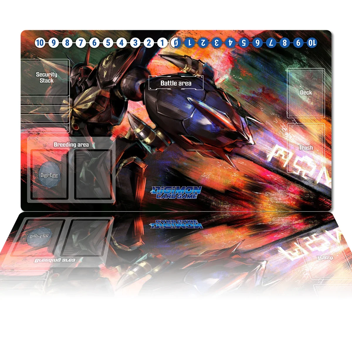 Digimon Playmat Omegamon DTCG TCG CCG Коврик для настольной игры Аниме мыши На заказ Настольный