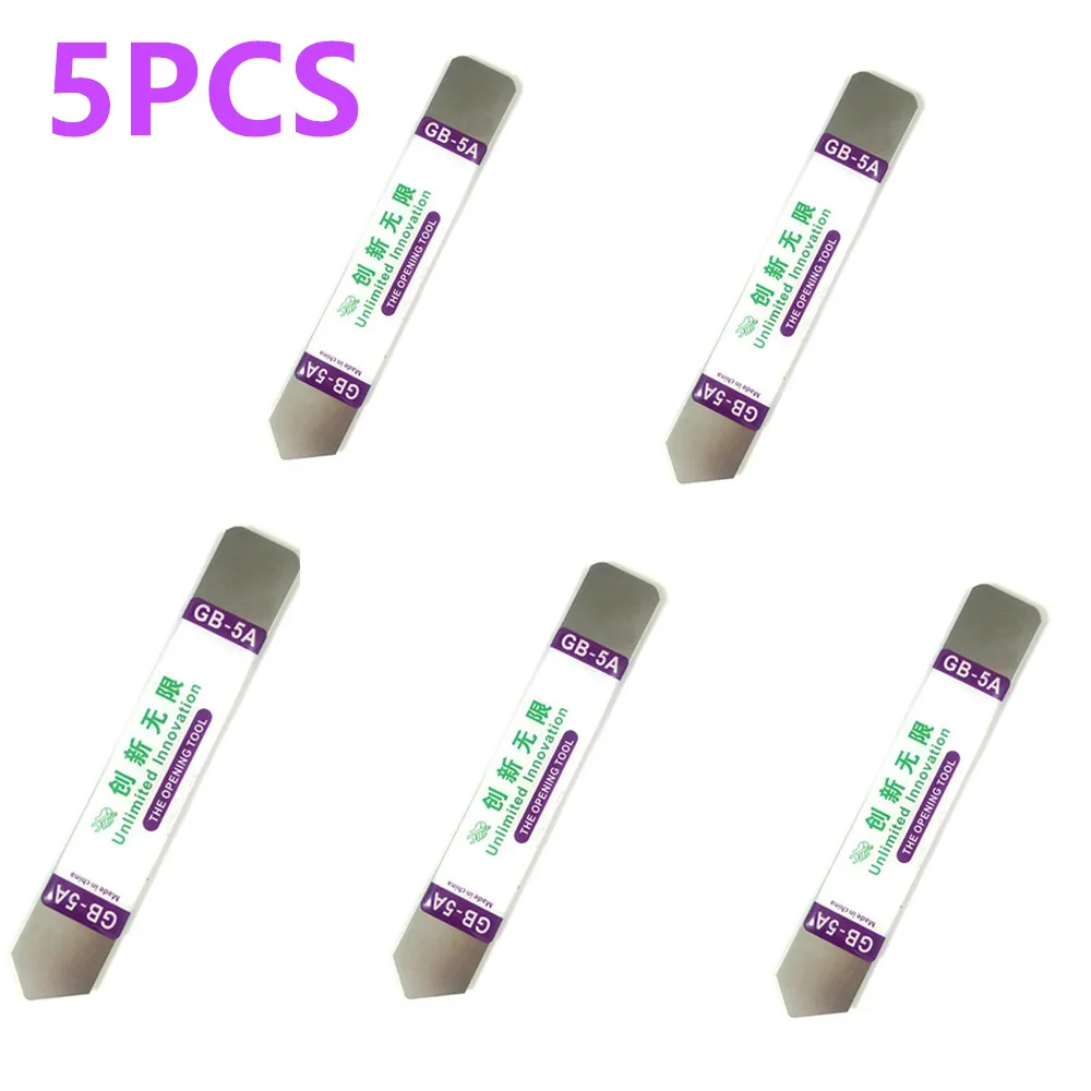 

5 pcs Soft Thin Stainless Steel Pry Blade LCD Screen Opening Tool for Repair All Phone Touch Screen Repair Kit Pry Slice