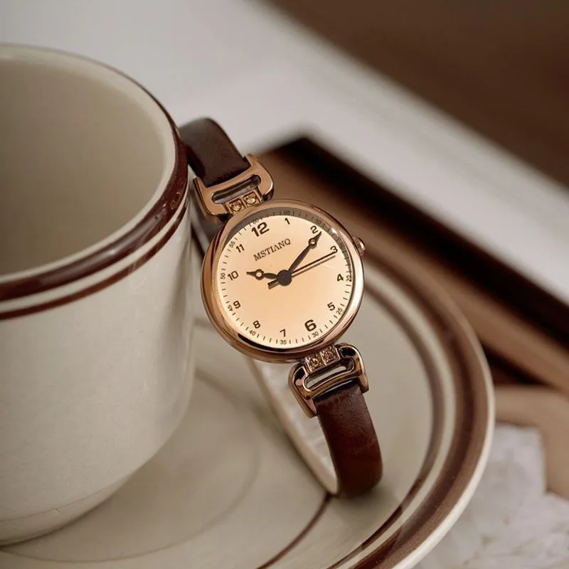 Часы MSTIANQ женские студенческие нишевые дизайнерские ретро изысканные модные
