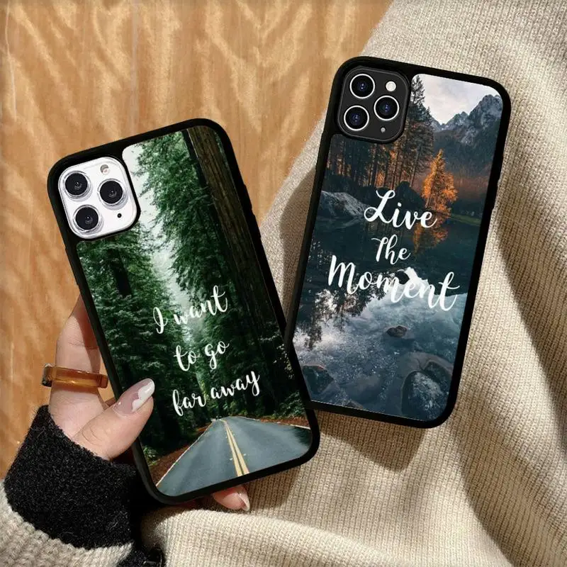 

Travel Mountain Sea Beach Phone Case Silicone PC+TPU Case for iPhone 11 12 13 Pro Max 8 7 6 Plus X SE XR Hard Fundas