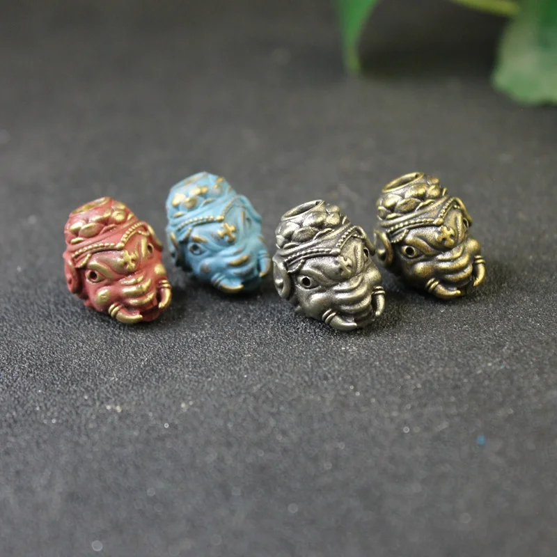 

Тайский Лотос, слон, Бог, латунный нож для повседневного использования, бусина, фонарик, шнурок, подвеска, ретро шармы, «сделай сам», Паракорд...