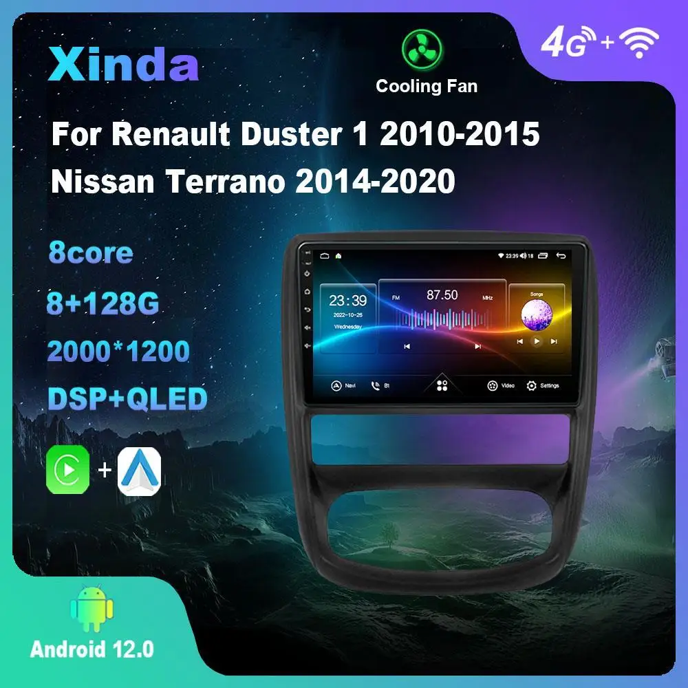 

Android 12.0 For Renault Duster 1 2010-2015 Nissan Terrano 2014-2020 Multimedia Player Auto Radio GPS Carplay 4G WiFi DSP