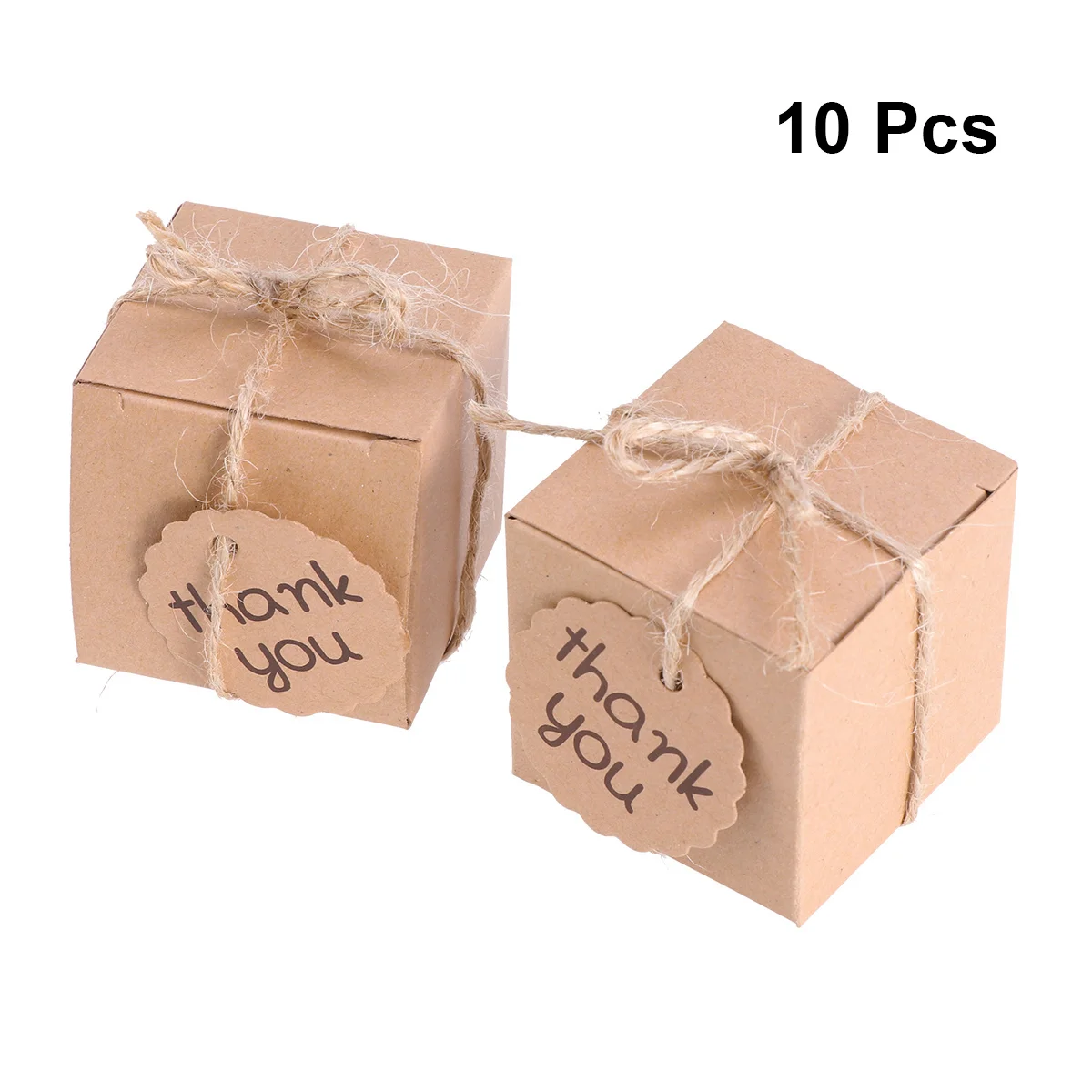 

Boxes Gift Candy Wedding Kraft Paper You Thank Favor Treat Box Brown Cookie Christmas Party Lids Giving Tiny Cotton Earrings