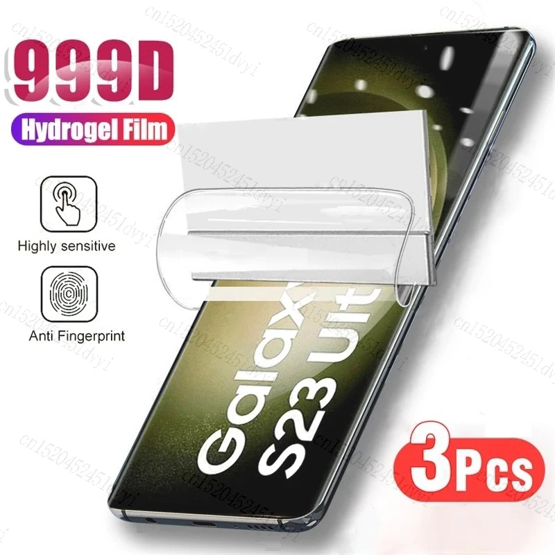

3PCS Hydrogel Film For Samsung Galaxy S23 Ultra 5G Full Covef Screen Protector Film For Sumsung S23 Plus S23Ultra 5G Not Glass