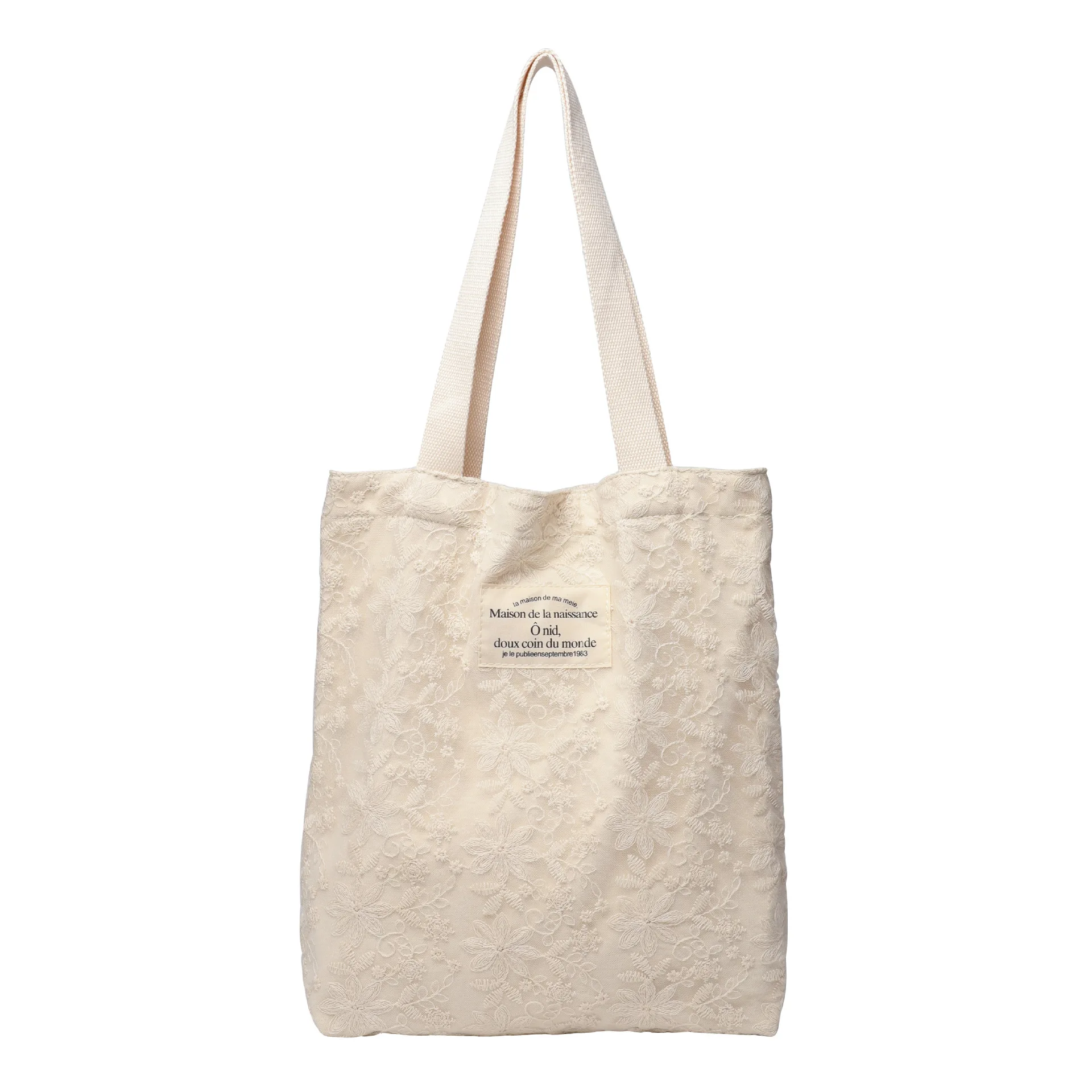 New Leisure Canvas Women's bag underarm fashion lace handbag net safflower hollow out shoulder bag