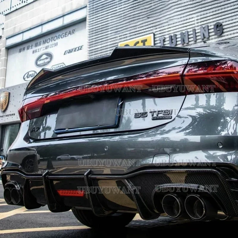 Углеродное волокно АВТОМОБИЛЬНЫЙ СПОЙЛЕР ЗАДНЕГО КРЫЛА БАГАЖНИКА ДЛЯ AUDI A7 S7 RS7 C8
