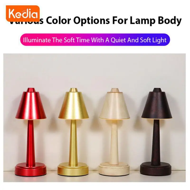 

Energy-saving Metal Acrylic Desktop Night Light Wireless Rechargeable Reading Lamp For Restaurant Hotel Bar Bedroom Lampara Led