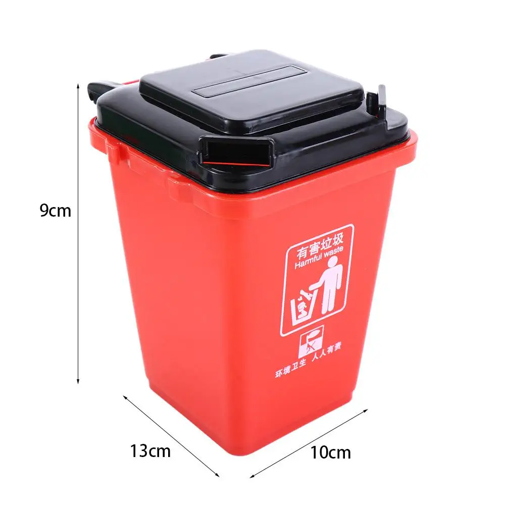 Desktop Organizer Home Storage Can Mini Garbage Sorting Decor Toys Pen Waste Bin Trash Model