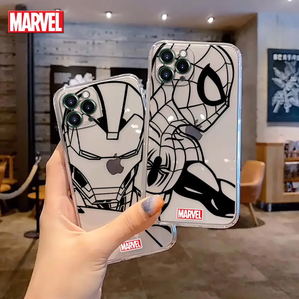 

iron man deadpool Anime Style Phone Case cover For iphone 13 11 pro max Cases 12 8 7 6 s XR 7PLUS 8plus X XS SE 2020 mini Tra