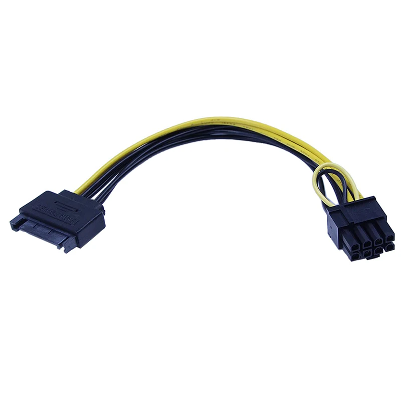 Кабель питания PCI-E 15Pin SATA папа-8 Pin(6 + 2) 20 см 10 шт.