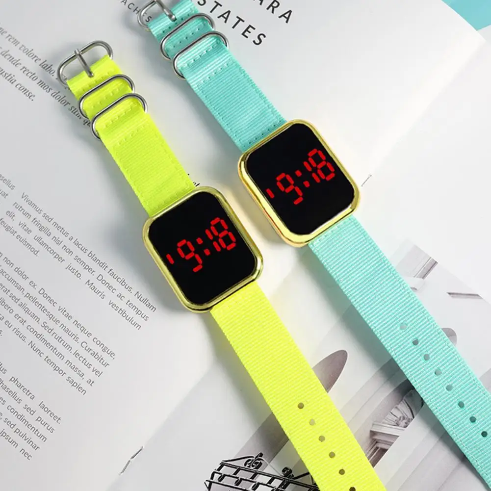 

World Times Nylon Touch Control Digital Display Wristwatch for Running