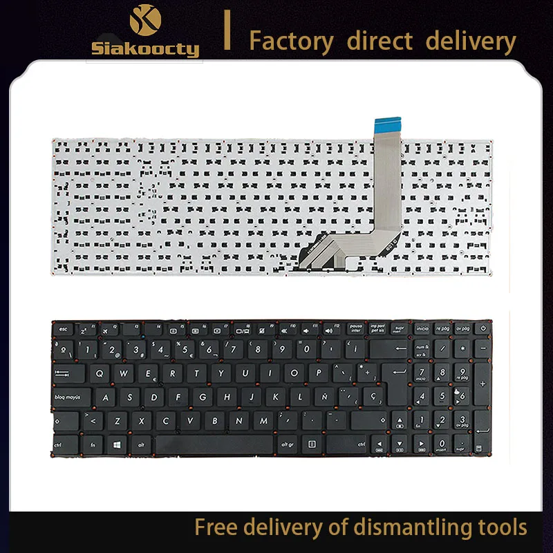 Клавиатура с испанской раскладкой для ноутбука ASUS X542BA X542 X542B X542U X542UR K542 A542 FL8000 A580U
