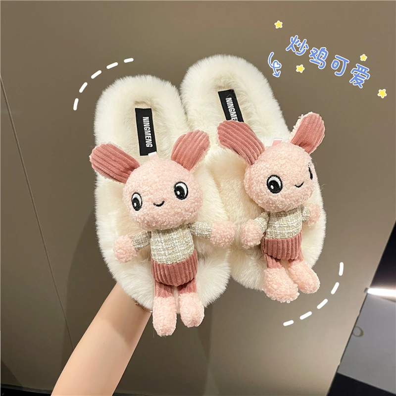 

Shoes Woman's Slippers Low Fur Flip Flops Luxury Slides Platform 2022 Plush Soft Designer Flat Rome Autumn with fur Short