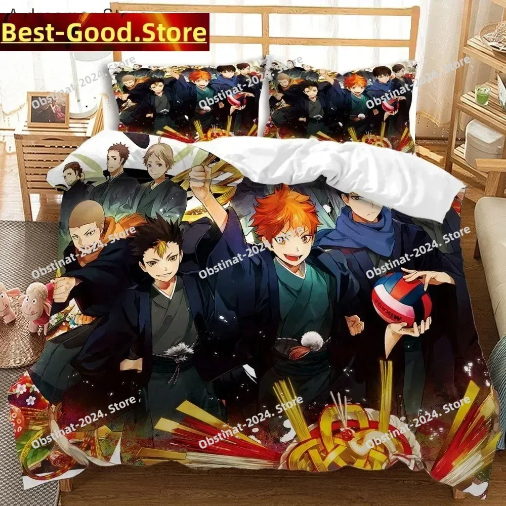 Haikyuu комплект постельного белья с 3D принтом для волейбола мальчиков