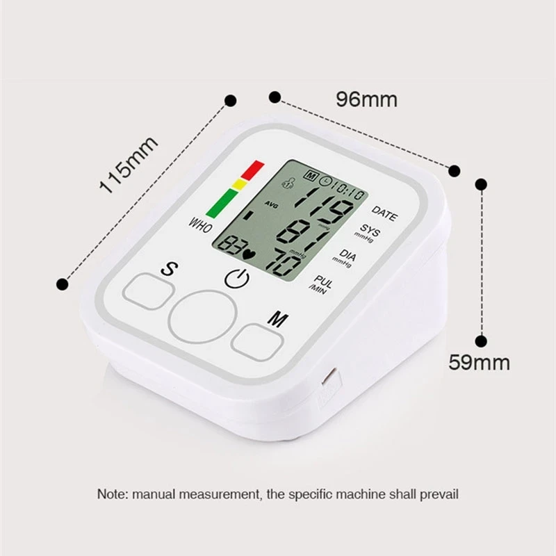 

English broadcast Upper Arm blood pressure monitor Pulse Gauge Meter BP Heart Beat Rate Tonometer Digital LCD Sphygmomanometer**