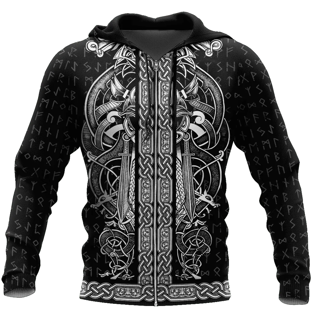 

Viking Tattoo 3D Printed Hoodies zipper hoodie women For men Halloween Pullover Christmas Sweatshirts Cosplay Costume 36