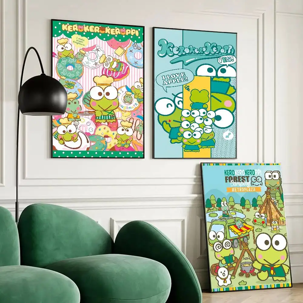 Фото Милый постер K-Kero K-Kero K-Keroppi с принтом A5 A4 A3 A2, настенный художественный декор для комнаты, офиса, подарок для фанатов №3