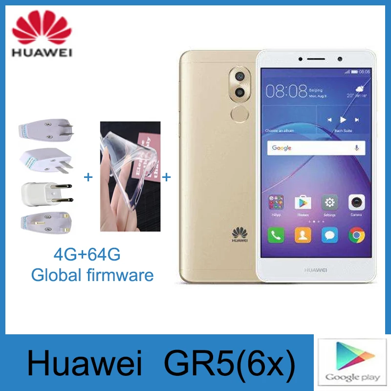 Смартфон Huawei GR5 2017 honor 6x huawei mate 9 lite 3340 мАч Kirin 655 1080x1920 пикселей | Мобильные телефоны