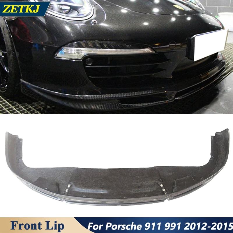 

V-Version Carbon Fiber Front Lip Modified Shovel Bumper Diffuser Chin For Porsche 911 Carrera 991 991.1 991.2 GT3 2012-2015