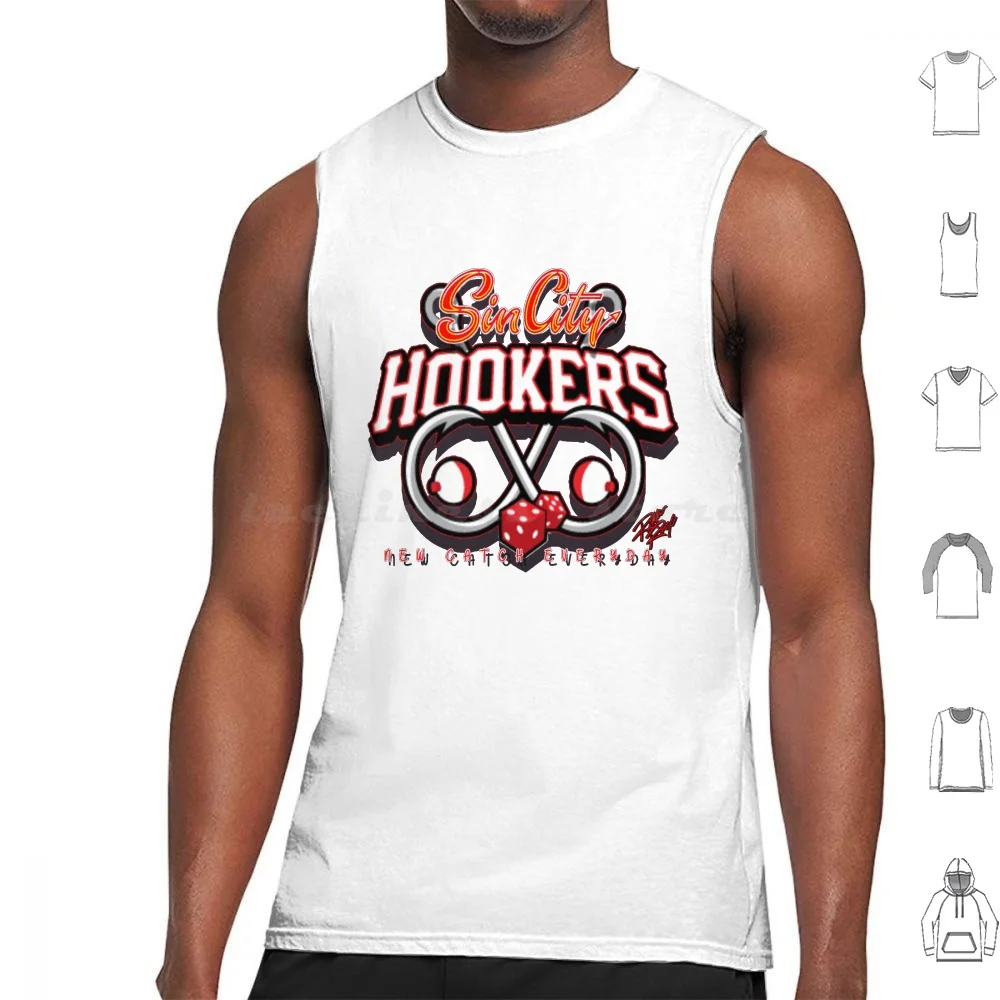 

Fishing In Sin City Tank Tops Print Cotton Flag Up Bomb American Flag Shark Shark Bombflag Shark Bomb Bomber Art