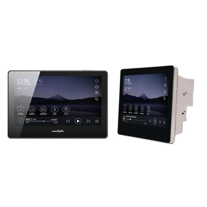 

2022 New Arrival 4 Channel 20w 7inch App Remote Control Blue tooth Wifi Smart Home Audio Digital In Wall Mount Music Amplifier