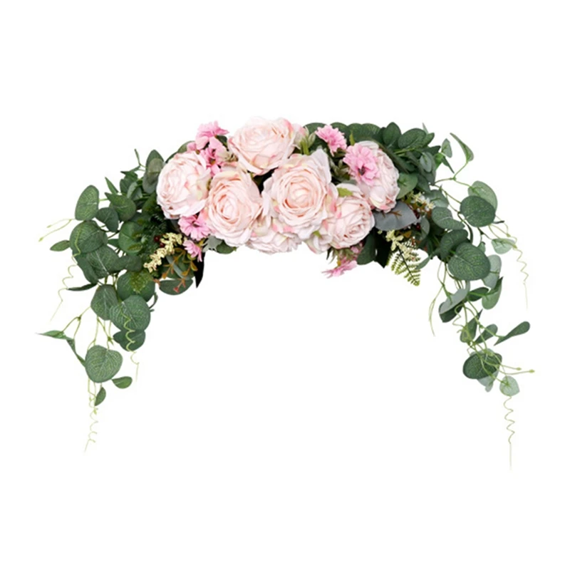 

Искусственный цветок розы Swag, искусственный Swag с розовыми цветами для входной двери, свод, свадебное зеркало для вечеринки, настольный стул,...
