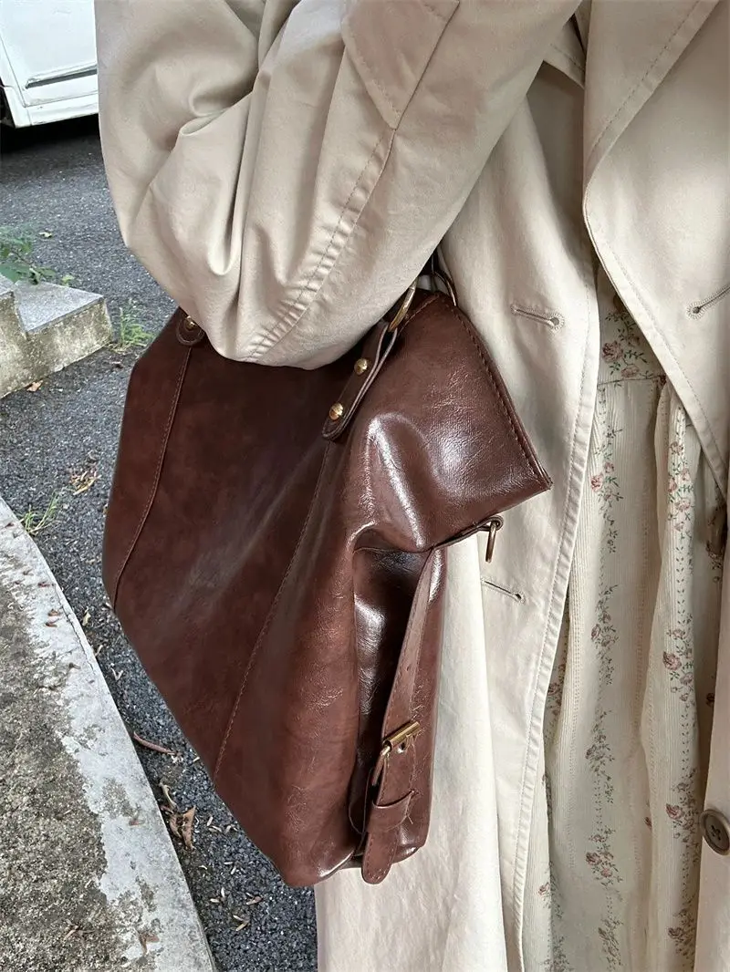 Новинка осенне-зимняя нишевая Сумка-тоут Миягава в стиле ретро из мягкой кожи