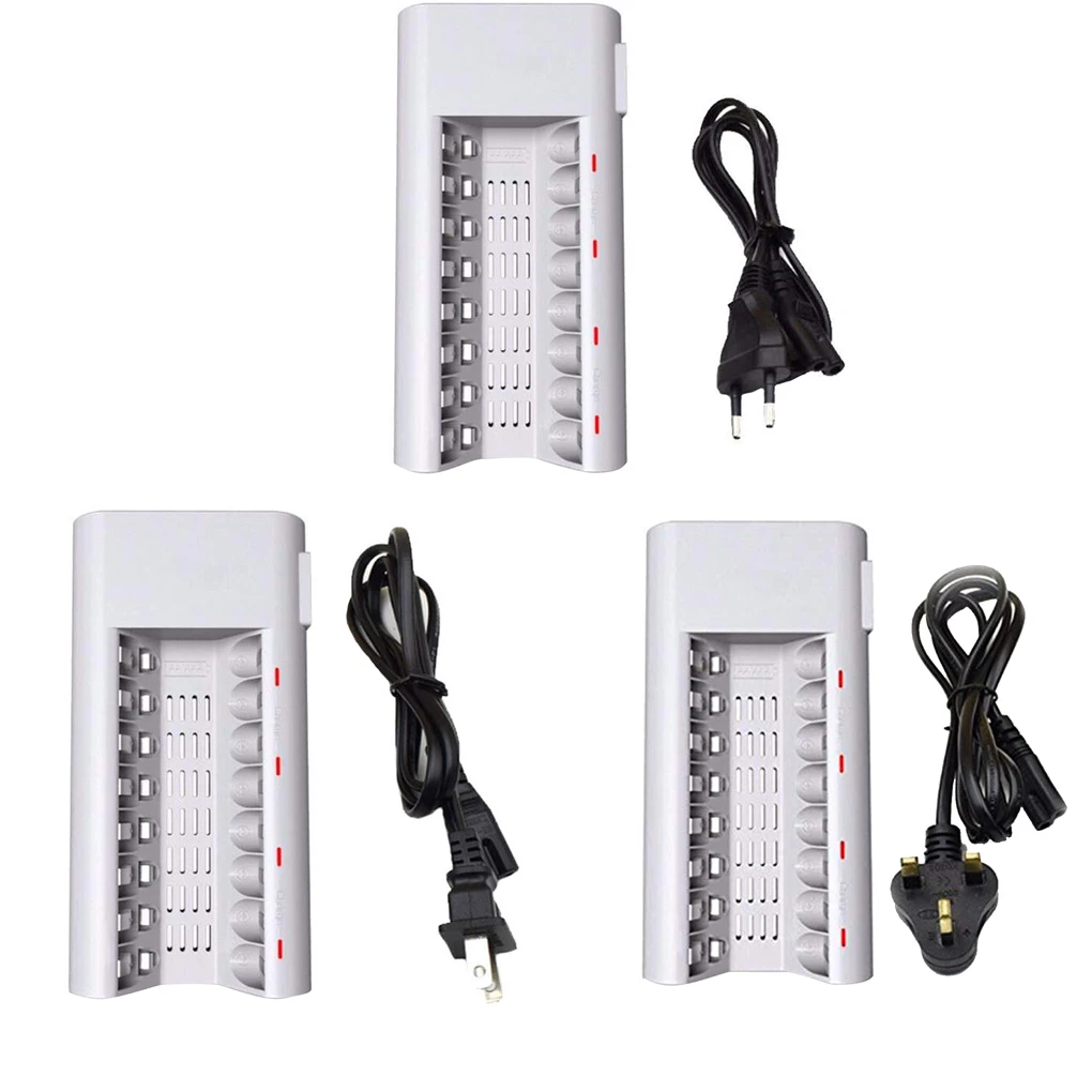 

Battery Charger intelligent 8slots EU cable For AA/AAA Ni-Cd Rechargeable Batteries For remote control microphone camera