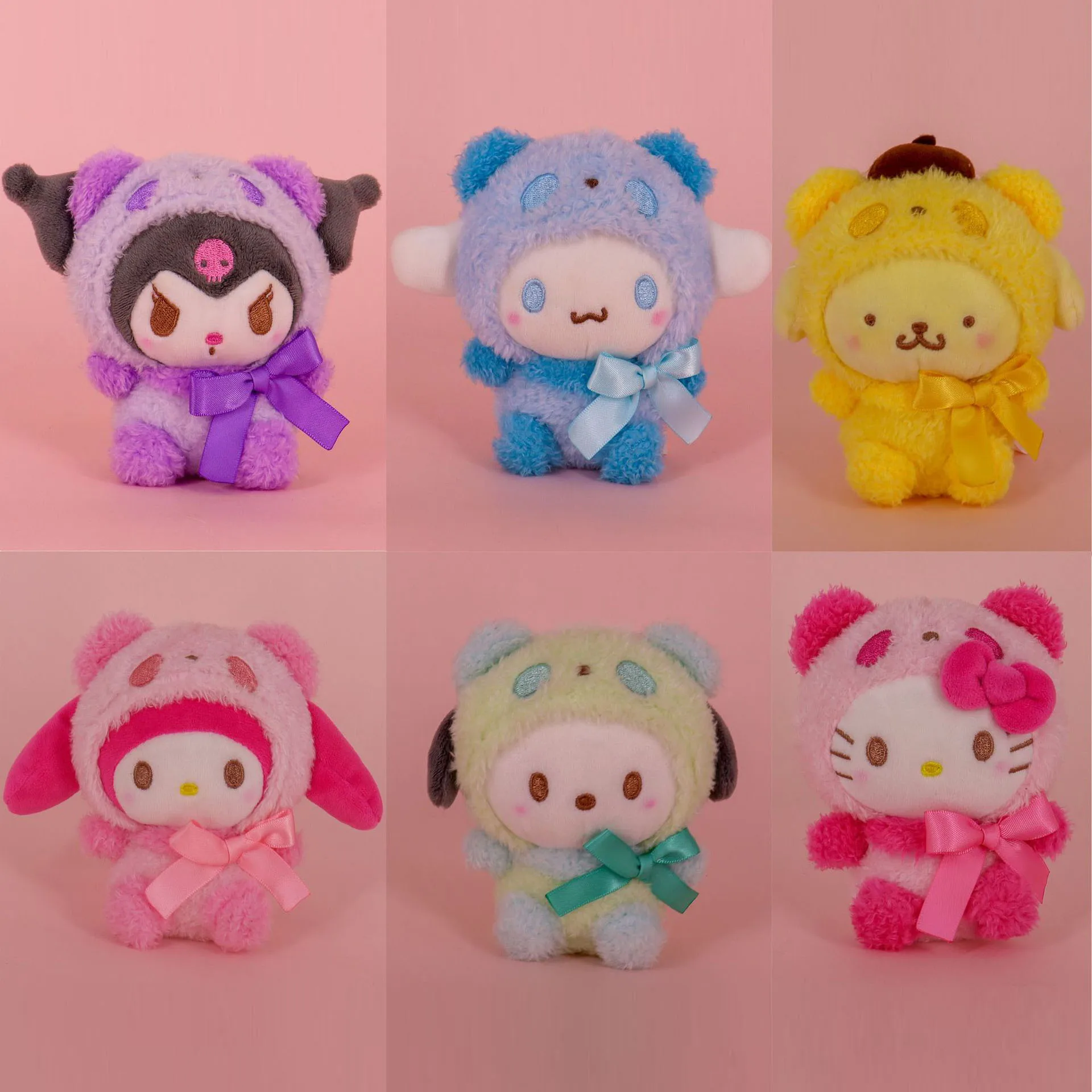 

Sanrio Plush Toy Cartoon Kawaii Kuromi Melody Cinnamoroll Plush Doll Pendant Soft Stuffed Pillow Cute Backpack Bag Ornament