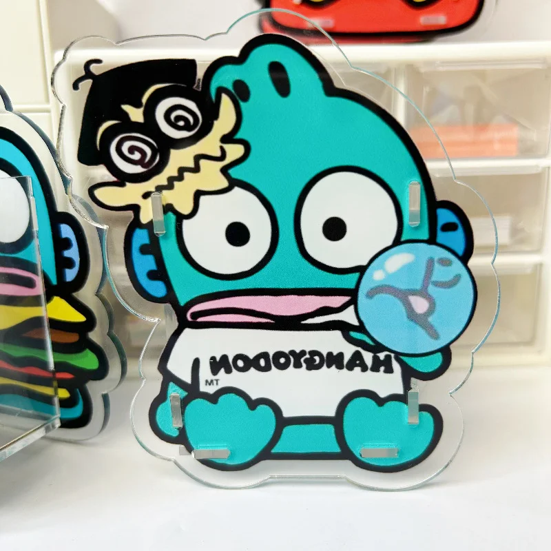 Фото Акриловая подставка для ручек Sanrio Ugly Fish, креативный настольный органайзер, держатель для кистей для макияжа, контейнер для учебных принадлежностей №4