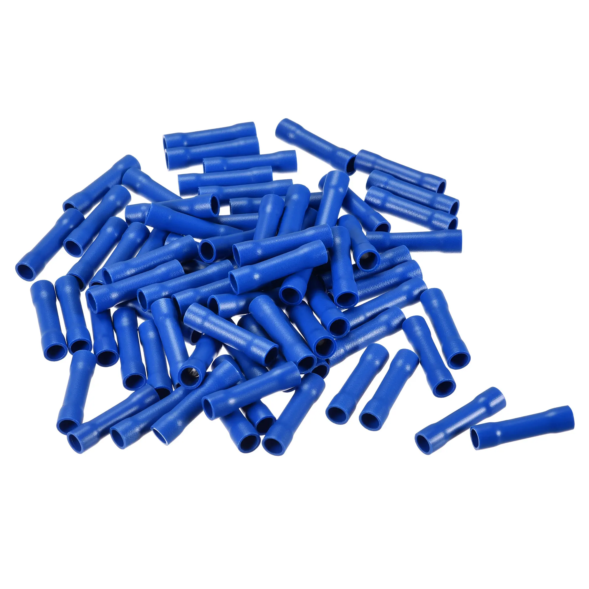 

Uxcell Butt Crimp PVC Terminals Blue 16-14 AWG Fully Insulated for Electrical Wire Crimping, Pack of 75