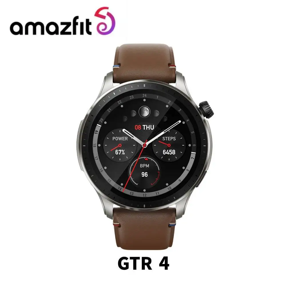 Фото Amazfit GTR 4 Фирменная Новинка 5 АТМ Водонепроницаемые 150 спортивных режимов Bluetooth 5.0 Alexa с GPS AMOLED-дисплеем Фитнес Смарт-часы №1
