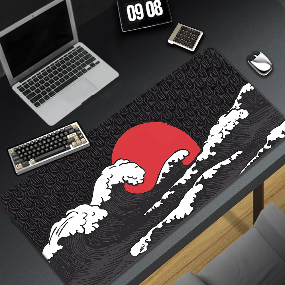 

Japanese Style Great Off Wave Large Mouse Pad Game Mouse Mat Gaming Mousepad Table Carpet Gamer Mousepad Keyboard Pads 100x50cm