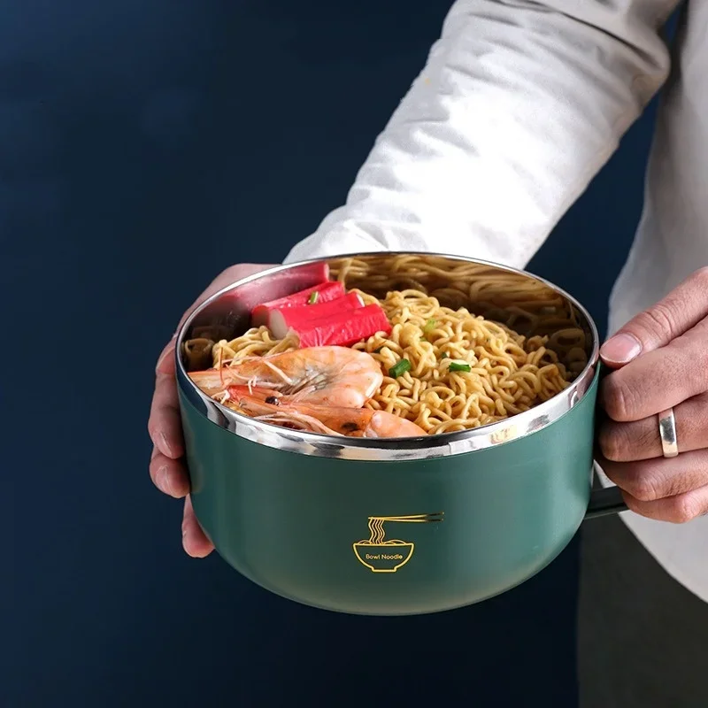 Чаша для ланч-боксов из нержавеющей стали рамэн и лапти с крышкой термоизоляция