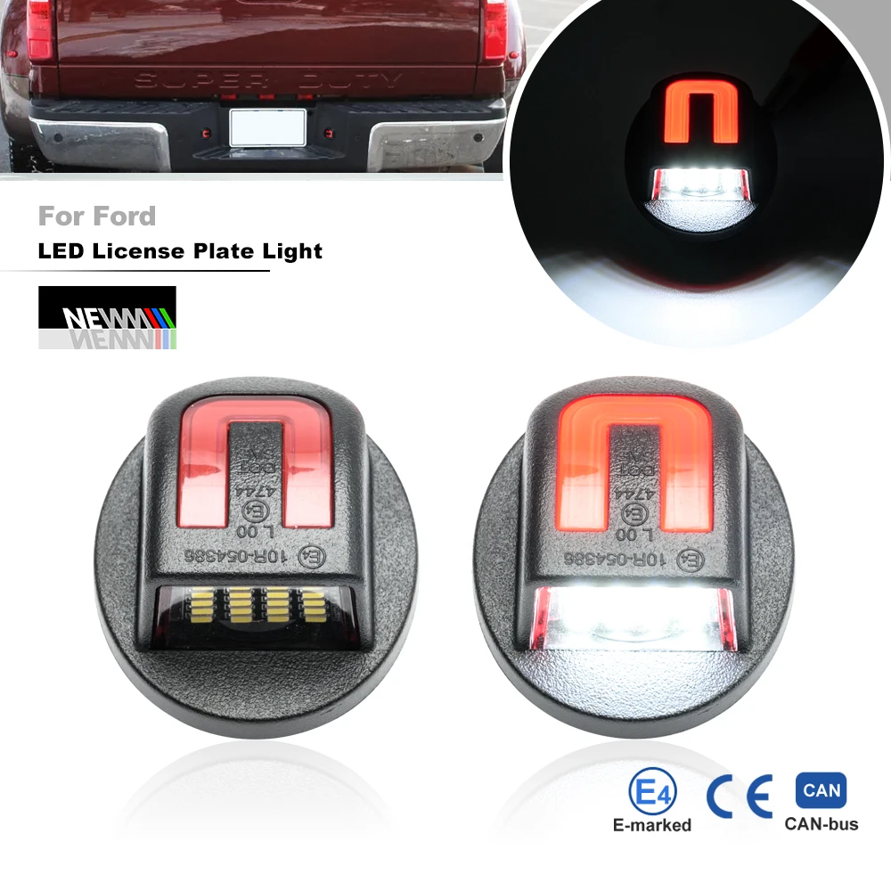 

Для Ford F100 F150 F250 F350 F450 F550 SD Bronco Ranger Explorer Sport Trac Lincoln Mark LT Бампер OLed Подсветка номерного знака