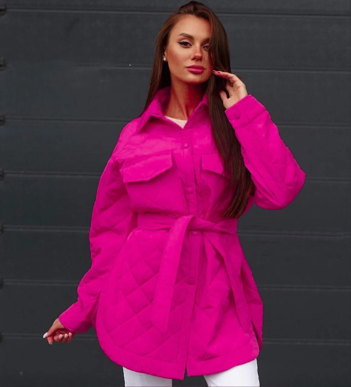 Women's thickened long coat winter new Lingge Female casual jacket belt loose warm parkas Ladies Overcoat