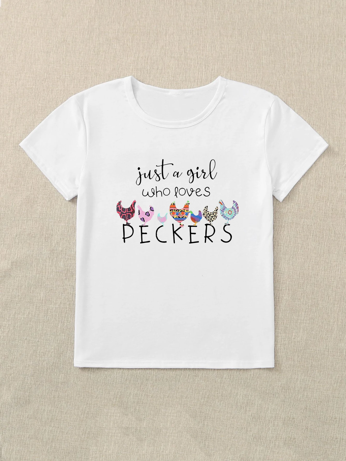 

Just a Girl Missoni Women Tops Aesthetic Summer Clothes Women's Shirts Y2k Cute Seventeen One-pieces Short Sleeve Tee Encanto