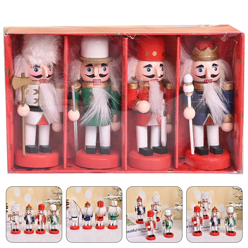 

Nutcracker Christmas Ornaments Figures Xmas Treehanging Ornament Dollnut Wooden Soldiers Decorations Nutcrackers Mini Gifts