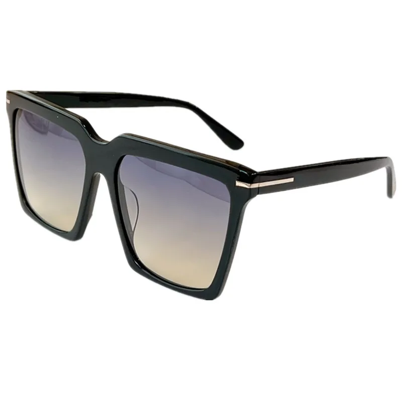 Lux Big Women Sunglasses UV400 Noriginl Case 58-16 Lightweight Acetates Square Full Frame Color-Fading Glasses Fashion Goggles