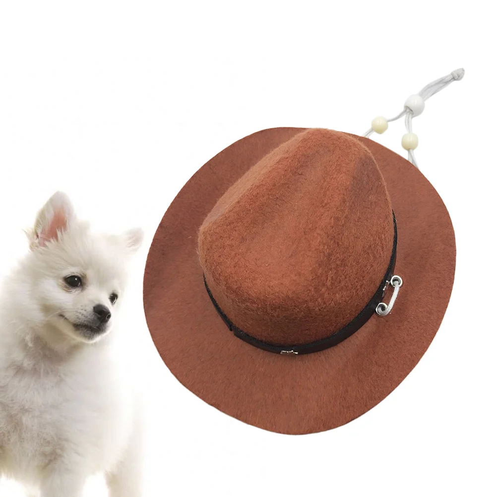 

Hat Dogcowboy Pet Hats Dogs Costume Cat Party Small Puppy Mini Sun Large Costumes Mediumcosplay Petsgraduation Spinny Protection