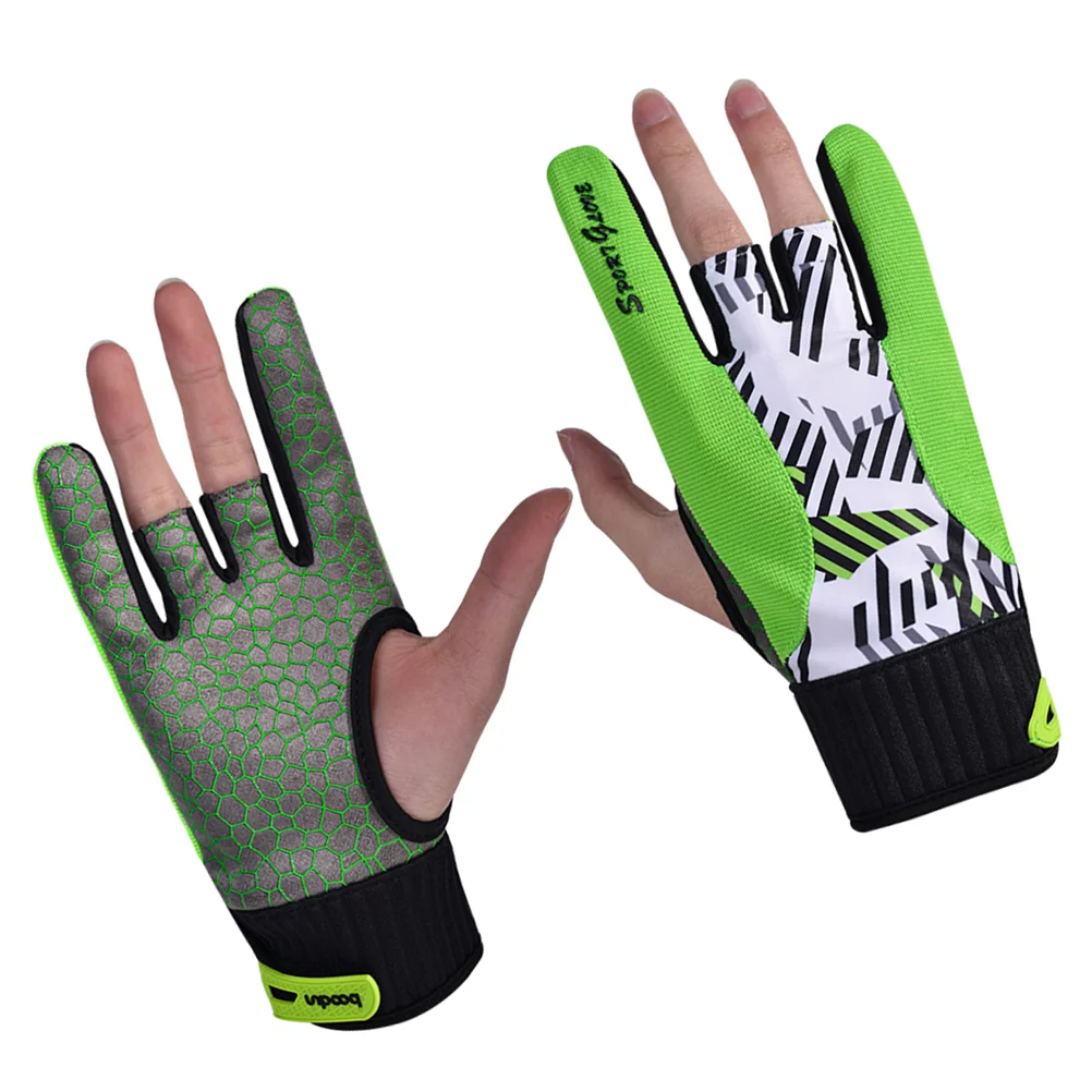 

1 пара силиконовых перчаток для боулинга, профессиональные Нескользящие эластичные дышащие спортивные перчатки, Размеры M (зеленый)