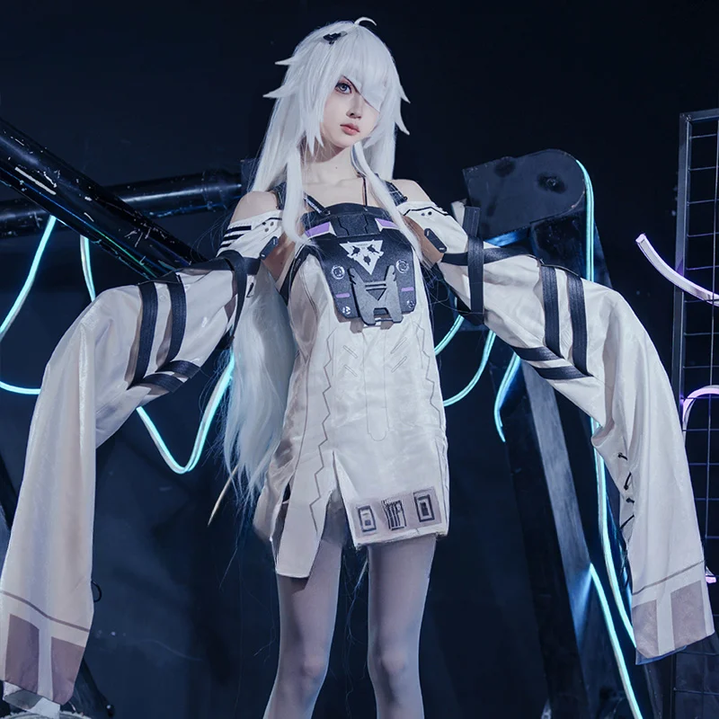 No.21 ХI косплей костюм парик игра ругание серый Ворон платье униформа головной