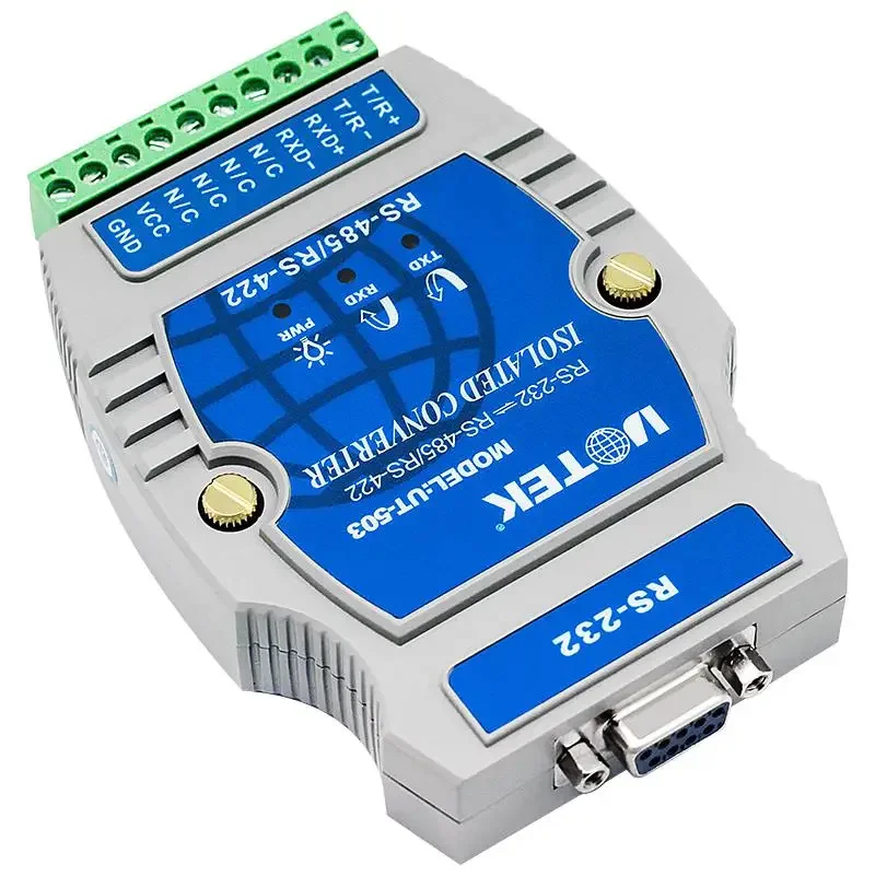 Преобразователь рельсового типа UTEK промышленного класса RS232 в RS485/422