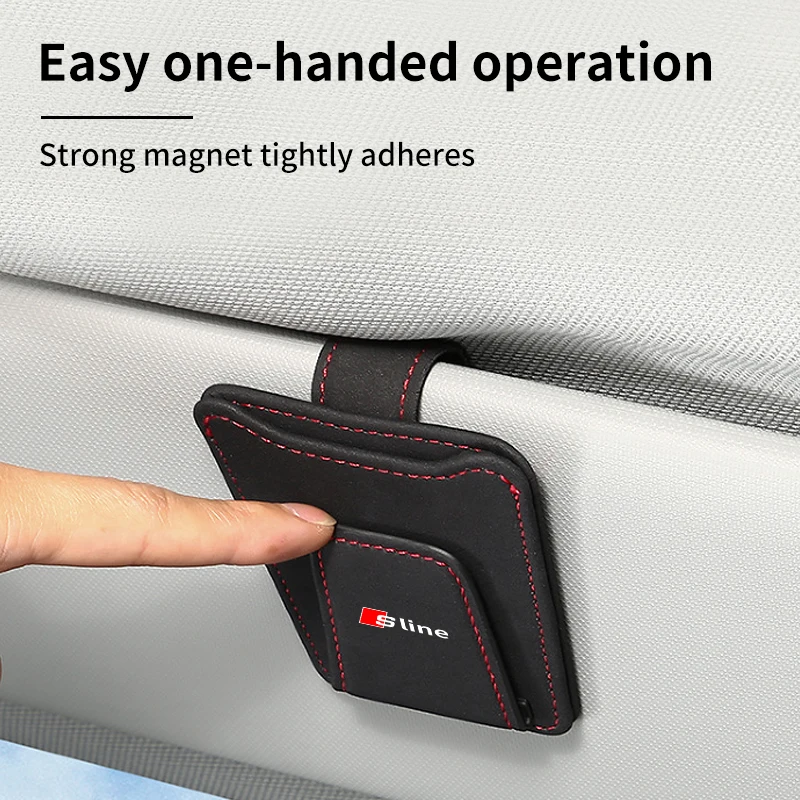 Автомобильные солнцезащитные очки кожаные с зажимом для Audi Q5 Q7 Q3 A3 A4 A6 A5 A1 S1 S3 S4 RS5