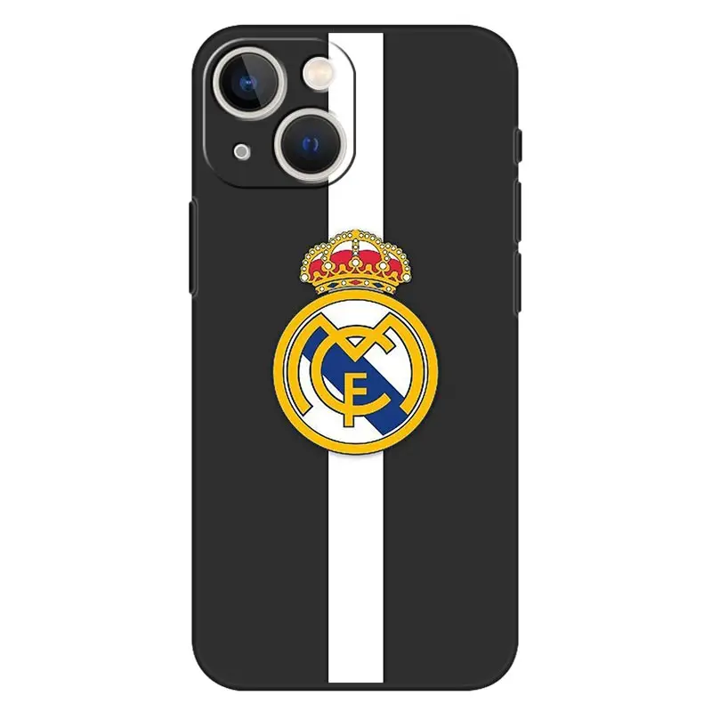 hot real madrid fc phone case for iphone 13 12 11 pro max xs x xr 13 12 mini 7 8 6s 6 plus se 2020 black cover coque free global shipping